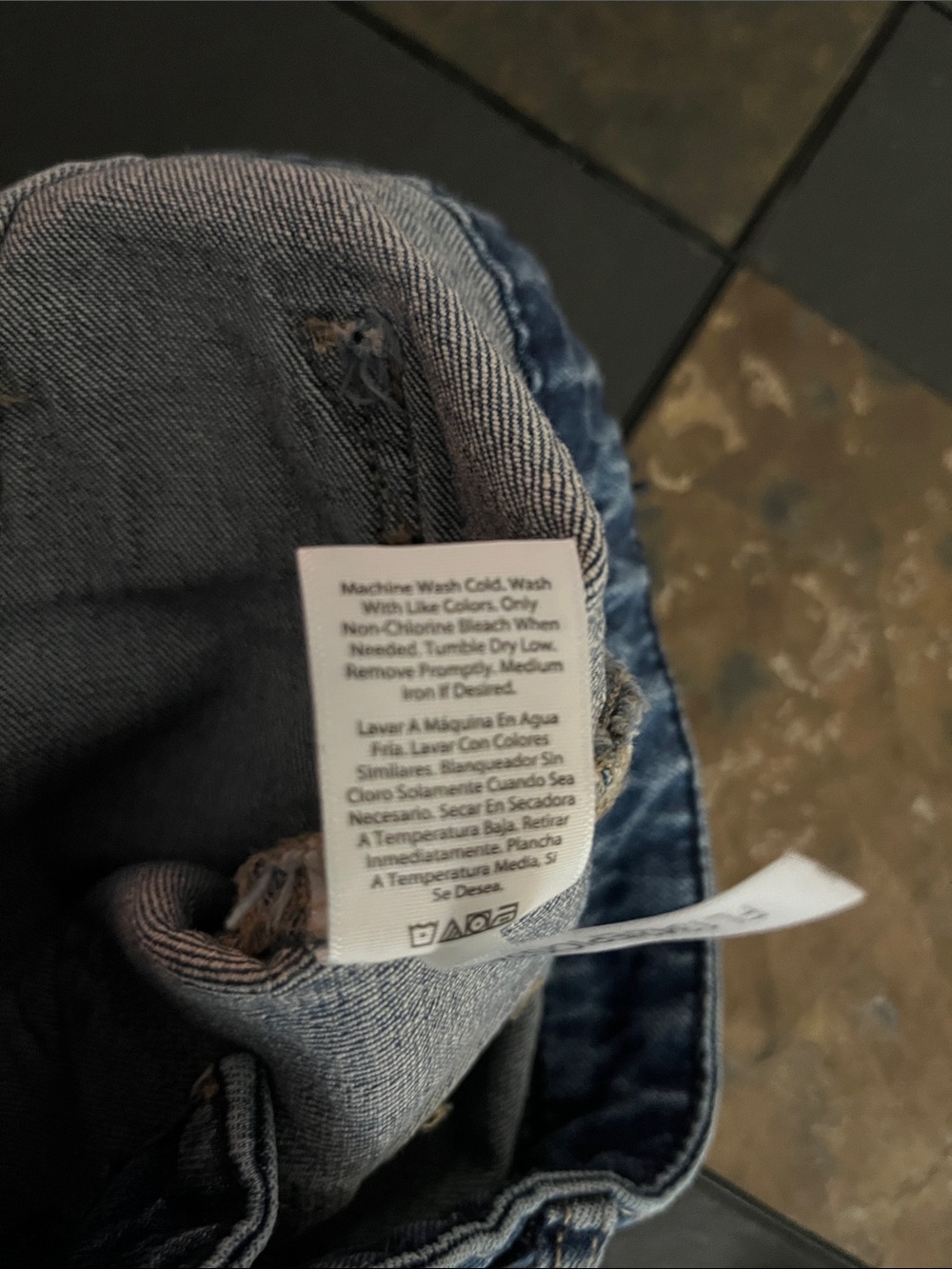 Free Assemby Wide-Leg Blue Jeans - Picture 5 of 5